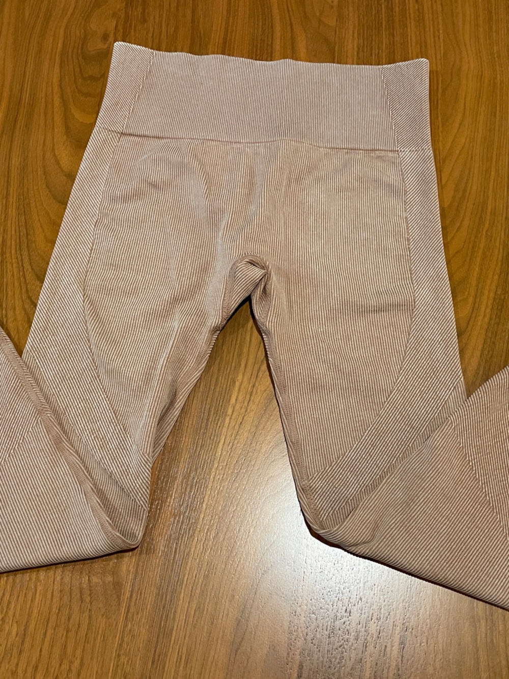 JoyLab Ribbed High-Waist Leggings in Mauve Pink